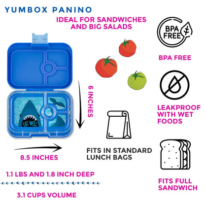 Yumbox Panino - Surf Blue Shark Tray