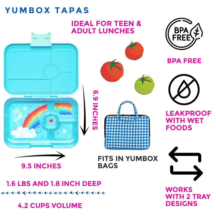 Yumbox Tapas -  Antibes Blue - Regenbogen