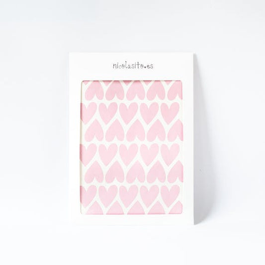 Wandsticker - corazones rosa